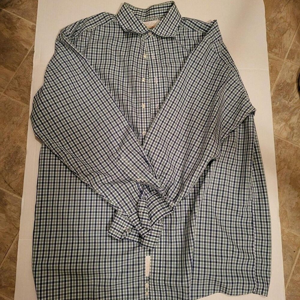 Roundtree-yorke Men's Blue and Green Shirt